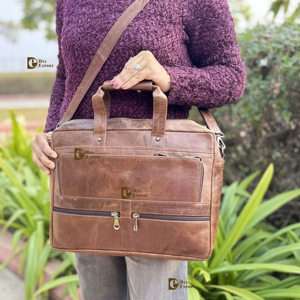 Bolsa de Mensajero de Cuero Genuino, Nueva Llegada, Gran Venta, Multiusos, Bolsa para Portátil de Alta Calidad, Bolsas Unisex de Cuero - Product Image 1