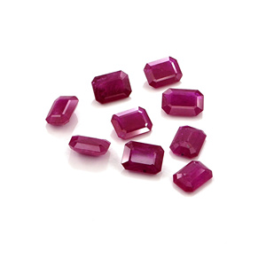 Rubis naturels non traités du Mozambique, octogones calibrés 5x7mm, pierres précieuses de rubis naturelles facettées pour la création de bijoux, prêtes à l'emploi - Product Image 4