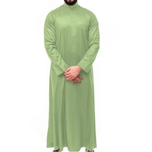 Túnica Abaya Thobe de Alta Calidad Hecha a Mano, Estilo Dubái, para Oración del Eid, para Hombres, Talla Grande, Jubbah Saudí - Product Image 3