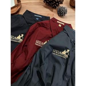 2025 Vestido de manga larga para hombre Camisas con botones W100 Bordado personalizado Fácil cuidado con textos de logotipo - Product Image 6