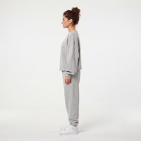 Ensemble de survêtement en coton pour femme, manches longues, coupe ample, style streetwear hiver, pantalon de survêtement oversize à jambes larges