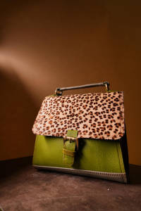 Bolso bandolera de Color rechoncho de cuero reciclado de nuevo estilo, bolso de cuero de piel con estampado de animales de alta calidad, bolso de hombro multicolor para mujer - Product Image 4