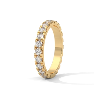 Anillo de Boda Clásico con Diamantes de Punta Compartida - Product Image 2