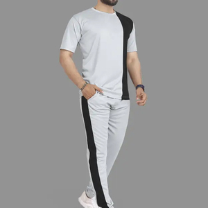 Mejores fabricantes y proveedores de conjuntos deportivos de tela suave para hombre, conjunto deportivo de verano de última moda para hombre, conjunto deportivo ajustado. - Product Image 3