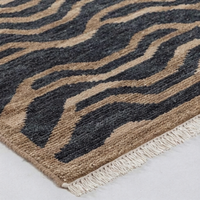 Tapis noué fait main traditionnel vieilli aux motifs médaillon vibrants en laine/soie turque, écologique, antidérapant et résistant à la saleté