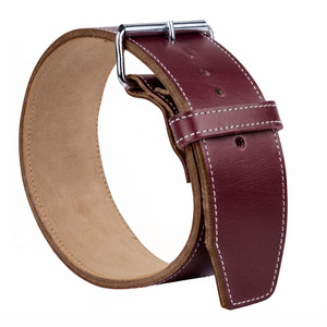 SAAR INDUSTRIES Unisex Maroon Leather Strong Heavy Duty Non-Slip Plus Size <b>Weight</b> Lifting Belt Adjustable Waist Support <b>Training</b> - Product Image 3