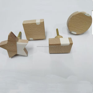 Tiradores de cajón de madera florales perforados geométricos personalizados, perillas artísticas únicas para armarios, armarios de cocina y renovación del hogar - Product Image 3