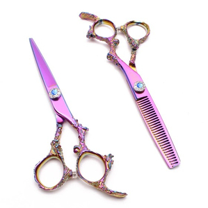 Tijeras de Peluquería con Mango de Dragón, Multicolores, Profesionales, para Barbería - Product Image 2