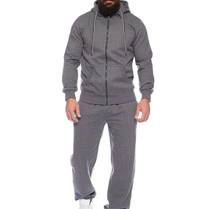 Survêtement unisexe gris à capuche, demi-zip, en polaire respirante, avec poches latérales, coupe décontractée, couleur unie, pour l'automne - Product Image 4