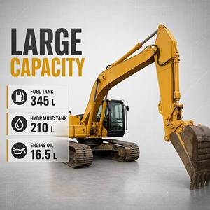 รถขุดเครื่องยนต์ 4.4 ลิตร พร้อมรีโมทคอนโทรลไร้สายสำหรับโครงสร้างพื้นฐานสนามบินและทางรถไฟ - Product Image 2