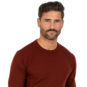 Pull à col rond pour homme, couleur olive unie, manches longues, tricoté en coton molletonné, anti-rides, vêtements d'hiver - Product Image 4