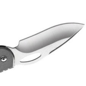 Couteaux de poche pliants gris argentés avec lame en acier inoxydable à pointe tombante, manche ergonomique en métal, trou pour le pouce, compact, EDC, pour l'extérieur - Product Image 3