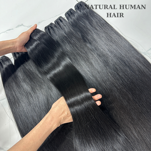 Extensiones de cabello humano virgen de extremo grueso dibujado doble de alta calidad Genius Weft Thin Soft Remy Invisible Machine Weft Hair Extension - Product Image 5