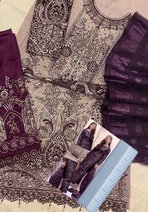 2022 vente chaude indienne/pakistanaise dernière collection 3 pièces Salwar Kameez fête porter robe en soie - Product Image 4