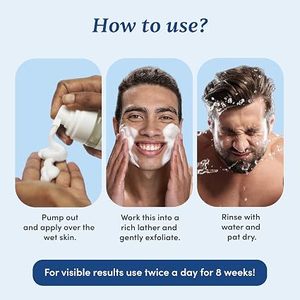 Nettoyant visage pour homme, formule à base de plantes, pour un soin quotidien, solution éclaircissante, nettoyant rafraîchissant, soin doux pour la peau. - Product Image 5