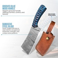 Viking Art Handgemaakte Ecologische Gesmede Damascus Staal Mini Hakmes 6-7.9 inch Pakka Houten Handvat Industrieel Ambidextrous