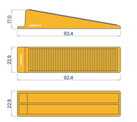 DINGYI Clips de système de nivellement de carreaux robustes 1.5mm 1/16 "Joints croisés pour entretoise de carreaux de pierre en céramique de 5-15mm, 100 pièces