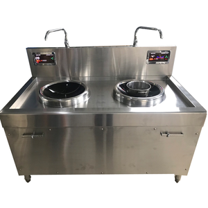 Wok à gaz à 2 brûleurs Machines de cuisine électriques avec ventilateur Garantie 1 an pour les hôtels au Vietnam Équipement de cuisine commerciale - Product Image 1