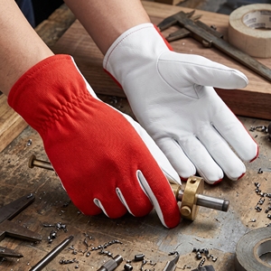 Goat Grain Leather Assembly <b>Gloves</b> Heavy Duty Abrasion Resistant Hand Protection Heat Resistant Construction Gardening <b>Gloves</b> - Product Image 5