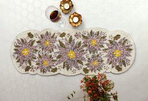 Camino DE MESA DE FLORES con cuentas hecho a mano multicolor - Product Image 6