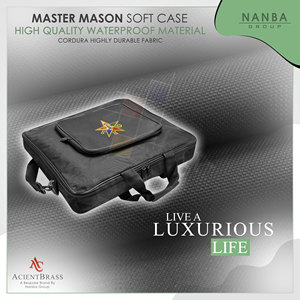 MM-WM Étui de transport de luxe léger et souple pour tablier maçonnique avec emblème brodé (OES), sac à bandoulière pour regalia, haute qualité - Product Image 6