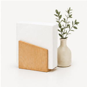 Porta Servilletas de Madera Ecológico para Mesa de Comedor, Soporte para Servilletas Artesanal Minimalista para Restaurante, Cafetería y Decoración del Hogar - Product Image 6