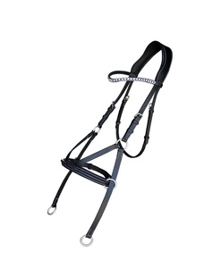 Bridon de cheval personnalisé avec logo, équipement d'équitation western, cuir roulé durable, bride à boucle avec surpiqûres fantaisie - Product Image 5