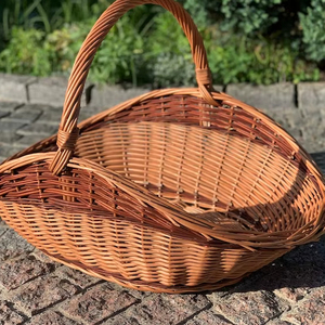 Hyacinth Eco-Friendly Vintage <b>Square</b> Storage <b>Basket</b> Hand-Woven Rattan Scallop Edge Built-In Handles Customizable Size Home Hotel - Product Image 1