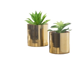 Pot de fleurs classique en laiton et décoration pour la maison, le jardin et le balcon, poli brillant, pour pièce de grande taille - Product Image 1