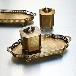 Gold Pure Brass Etched <b>Tray</b> Serving <b>Tray</b> <b>Table</b> Home Decor Decorative Handle Farmhouse Wedding Decor <b>Tray</b> - Product Image 4