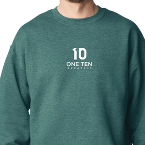 เสื้อสเวตเชิ้ตคอกลมผู้ชาย สีเขียวเข้ม เฮเทอร์ ผลิตจากผ้าฝ้ายพรีเมียม แขนยาว สวมใส่สบาย เหมาะสำหรับลำลอง - Product Image 4