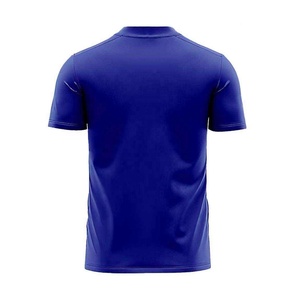Maillot de football pour homme à rayures bleues, col en V, manches courtes, respirant, ajusté, en polyester, vêtements de sport pour adultes 2027 - Product Image 2