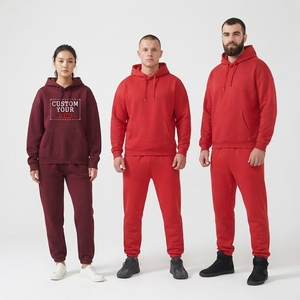 Custom Winter Pullover Hoodie Unisex Heavyweight Cotton Streetwear Hoodie OEM ODM Custom Logo Tracksuit set - Product Image 2