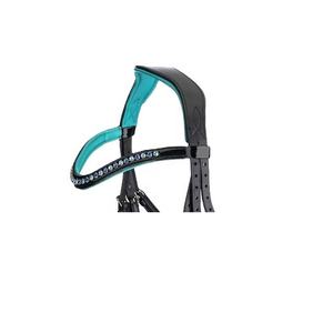 Brida de doma de cuero personalizada portátil con banda de cejas de cristal Diseño y logotipo personalizados para montar a caballo - Product Image 2