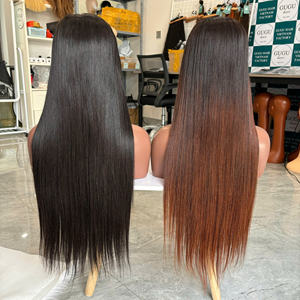 วิกผมสีน้ำตาลช็อกโกแลต แบบยาวตรง ไฮไลท์สีบลอนด์ออมเบร ทนความร้อนได้ - Product Image 2