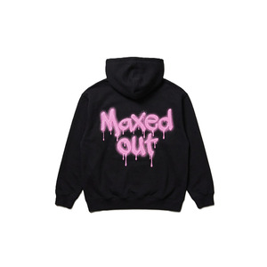 เสื้อฮู้ดดี้ทรงโอเวอร์ไซส์ ผ้าฝ้ายฟลีซสีดำ พิมพ์ลายกราฟิก สไตล์สตรีทแวร์ รับทำโลโก้ตามสั่ง ขายส่ง OEM สำหรับผู้ชาย - Product Image 4