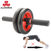Roue abdominale ALLWINWIN ABW18 - Rouleau de protection avec frein pour exercices de renforcement musculaire et entraînement de base en salle de sport