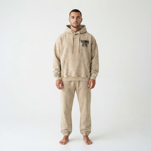 Sudadera Deportiva Oversize de Algodón 100% con Lavado Ácido para Hombre, con Hombros Caídos, Bolsillo Canguro y Cordón Ajustable - Product Image 5