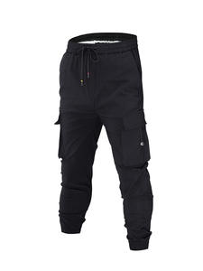 Pantalon de travail américain pour homme, personnalisable en petites séries, fabriqué en usine, couleur unie, taille mi-haute, fermeture à cordon, coupe droite - Product Image 3