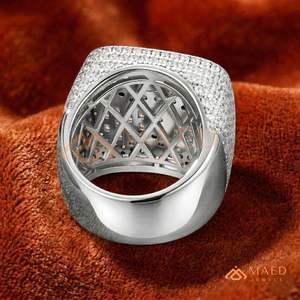 Export Quality Handcrafted Moissanite Diamond Ring with Excellent Cut Stone and Smooth Band for Comfortable Available For Sale - Product Image 2