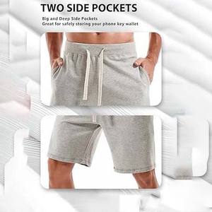 Pantalones Cortos Deportivos de Algodón Transpirable Ligeros de Talla Grande con Logotipo Personalizado para Hombre, de Secado Rápido, Cintura Media, Estampados, Casuales y Ecológicos - Product Image 2