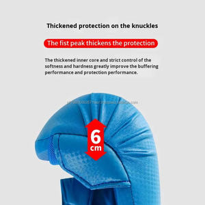 Guantes de Karate para Adultos, Guantes de Protección para Entrenamiento y Competición, Guantes de Boxeo Sanda, Material PU, Cierre de Gancho y Bucle, Antideslizantes - Product Image 6