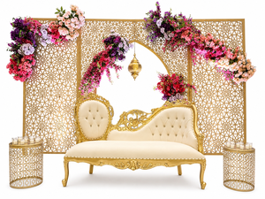 Décoration d'entrée élégante, simple et moderne avec panneaux laser détachables pour salles de mariage - Métal élégant, couleur et taille personnalisées - Product Image 3