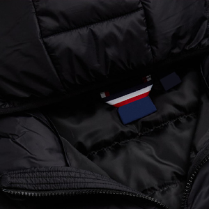 2026 New <b>Men</b> Hooded Puffer <b>Jacket</b> <b>Lightweight</b> Windproof Winter Coat Zipper Closure Side Pockets Casual Outerwear Solid <b>Black</b> - Product Image 6
