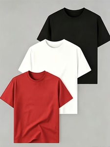 เสื้อเจอร์ซีย์ถักนิตติ้งผ้าฝ้ายเฟรนช์เทอร์รี่สำหรับผู้ชาย คุณภาพพรีเมียม เย็บอย่างดี เป็นมิตรต่อสิ่งแวดล้อม ระบายอากาศได้ดี เนื้อผ้าหนา ทรงโอเวอร์ไซส์ สีน้ำเงินกรมท่า สีดำ - Product Image 5