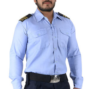 Camisa de guardia de seguridad con logotipo en el pantalón, 100% poliéster, forro ligero, uniforme de verano para hombre en venta a bajo precio. - Product Image 3