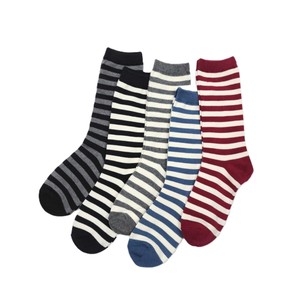 BNSB Sports Custom Design Striped Crew <b>Socks</b> Men's Cotton Knitted Breathable Daily Wear Autumn Regular Style - Product Image 1