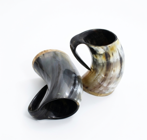 Craftshub authentique Style médiéval corne de boeuf tasse à la main écologique gobelet à bière finition brillante naturelle verres promotionnels - Product Image 2