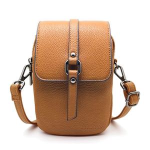 Genuine Leather Crossbody Phone Bag Women Lightweight Zipper Shoulder Purse <b>Adjustable</b> <b>Strap</b> Daily Travel - Product Image 1