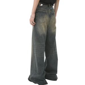 Jean ample tendance en denim délavé pour homme – Coupe décontractée et robuste pour l'automne et l'hiver - Product Image 6